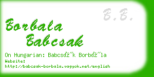 borbala babcsak business card